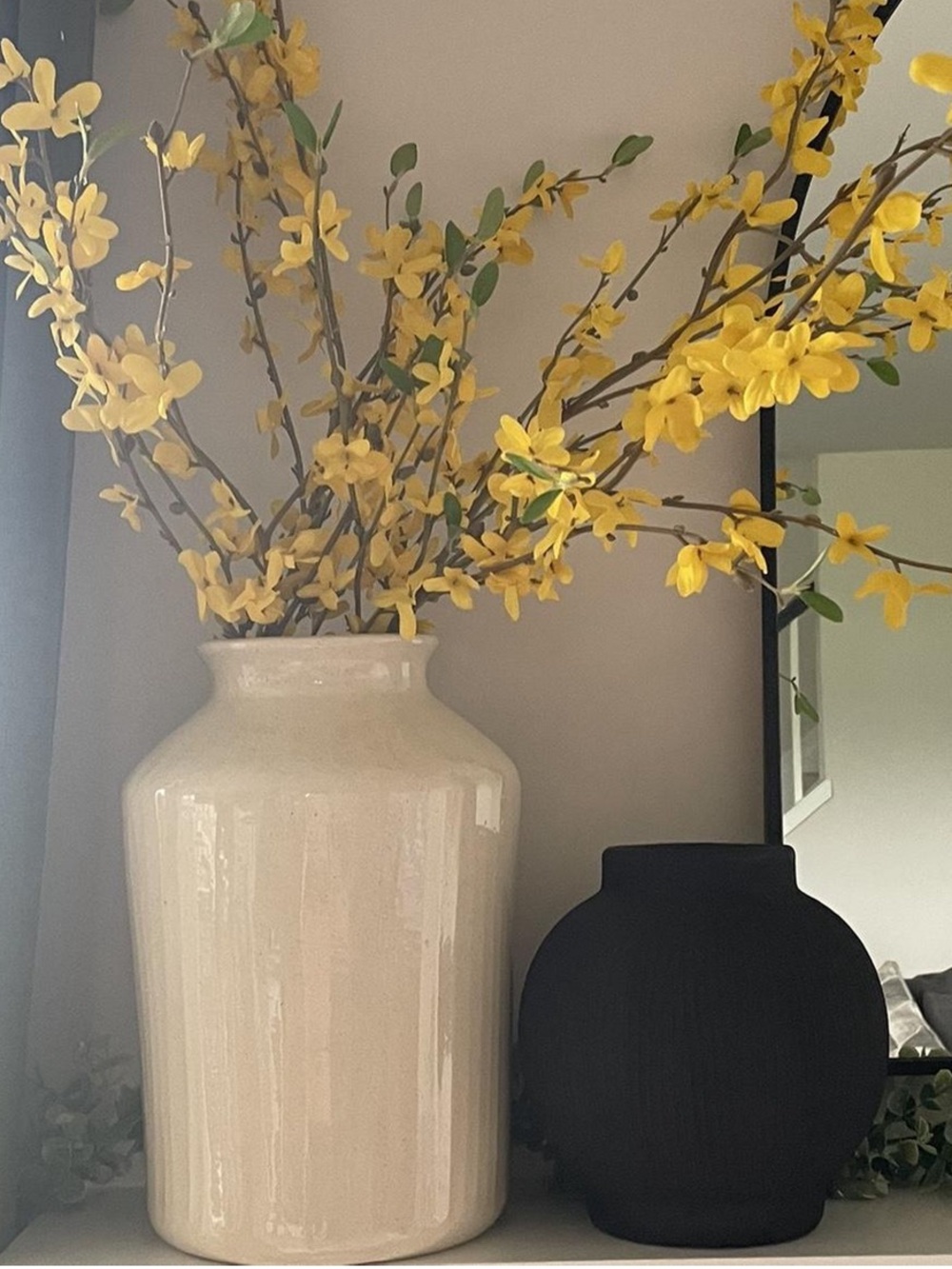 Hearth & Hand 12” Textured Neutral Ceramic Decorative Vase in Cream(Large)